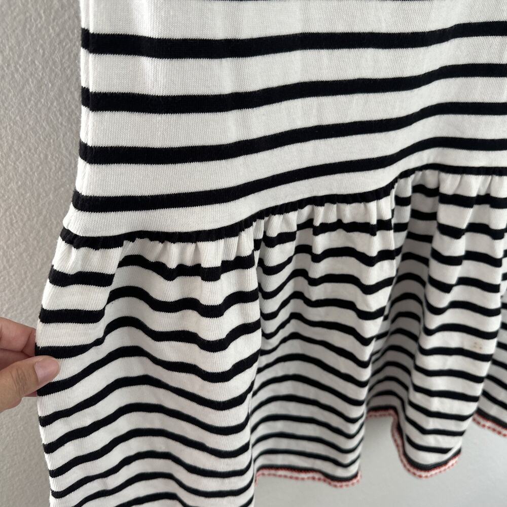 Kate Spade Broome Street Black And White Striped Embroidered Mini Dress Size S - Picture 5 of 13